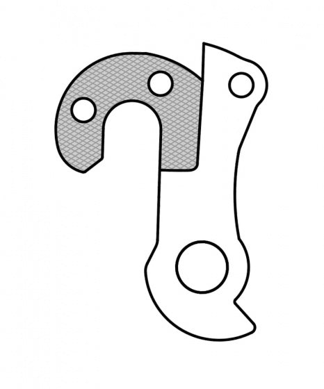 derailleurhanger GH-259 Giant 52 mm zilver