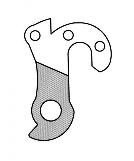 derailleurhanger GH-259 Giant 52 mm zilver