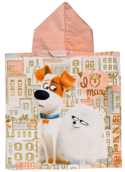 badponcho The Secret Life Of Pets 2 Max junior 50 x 100 cm