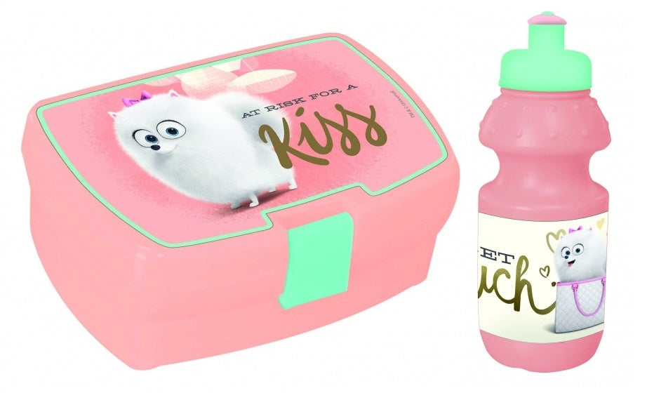 lunchset Secret Life of Pets roze 2-delig
