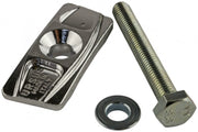 adapterplaat Jumbo M10 x 75 mm aluminium zilver