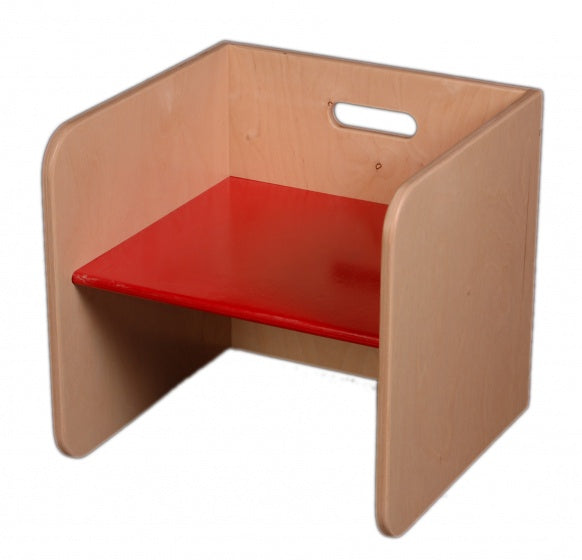 kubusstoel 32 cm rood