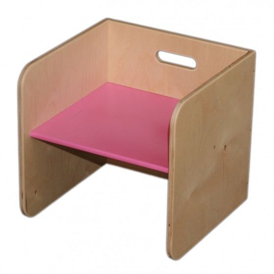 kubusstoel 32 cm roze