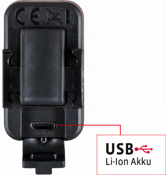 achterlicht Eco light Red RL LED USB zwart 400 m