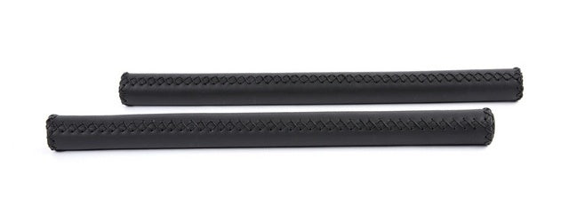 stuurgrepen leer 40 cm Ø2 cm zwart per set