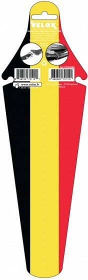 achterspatbord België 34 cm zwart/geel/rood