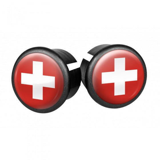 stuurdoppen Zwitserland 20 mm rood/wit