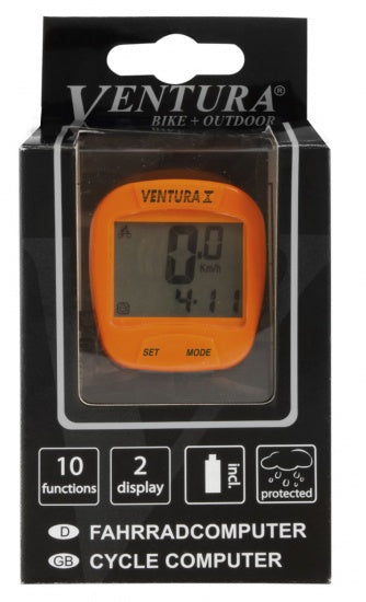 Fietscomputer X 10 Functies Bedraad Oranje