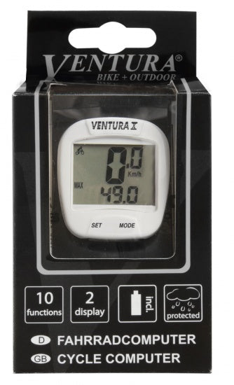 Fietscomputer X 10 Functies Bedraad Wit