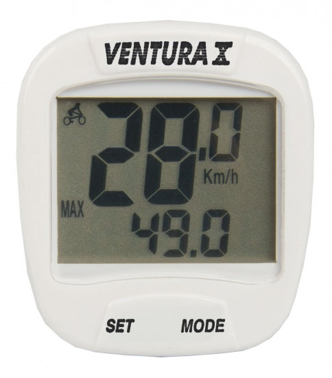 Fietscomputer X 10 Functies Bedraad Wit