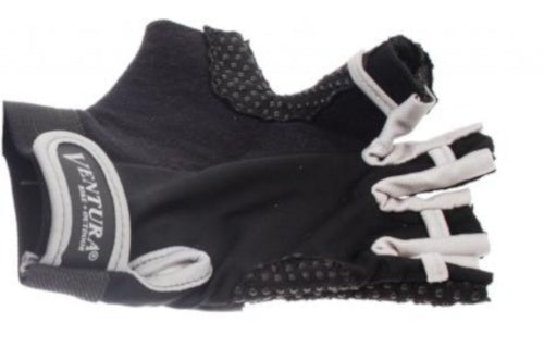 Fietshandschoenen Gel Zilver Zwart Maat L