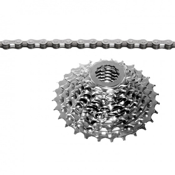 Power set cassette + ketting 8S 11-32T zilver
