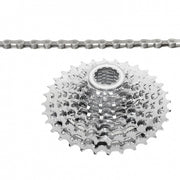 Power set cassette + ketting 9S 11-32T zilver