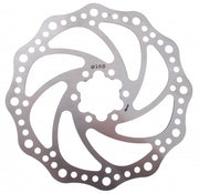 remschijf 160 mm 6-gaats staal zilver
