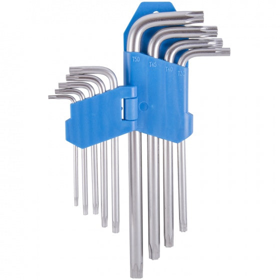 schroevendraaierset 9-delig blauw/zilver