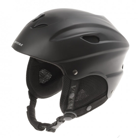 Skihelm Mat Zwart Maat 55/58 cm