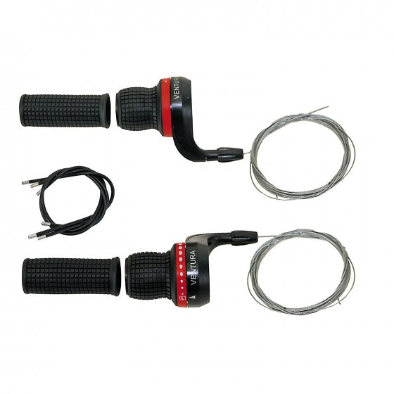 Shifters met handgreep 21 speed zwart