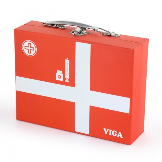 dokterskoffer 21 cm rood 11-delig