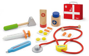 dokterskoffer 21 cm rood 11-delig