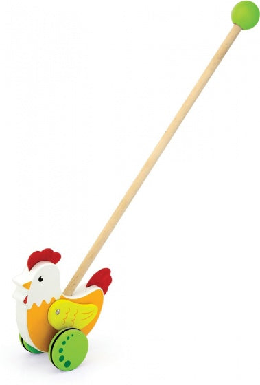 duwstok haan 56 cm groen/oranje