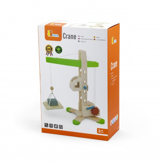 houten hijskraan 40 cm lichtbruin