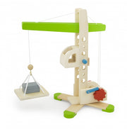 houten hijskraan 40 cm lichtbruin