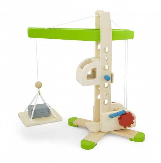 houten hijskraan 40 cm lichtbruin