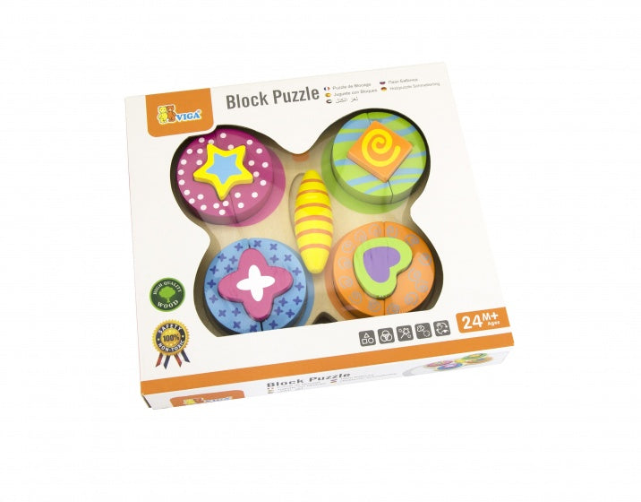 vormenpuzzel Vlinder junior hout 13 stukjes