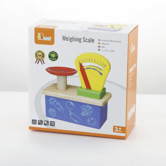 houten weegschaal 200 mm multicolor