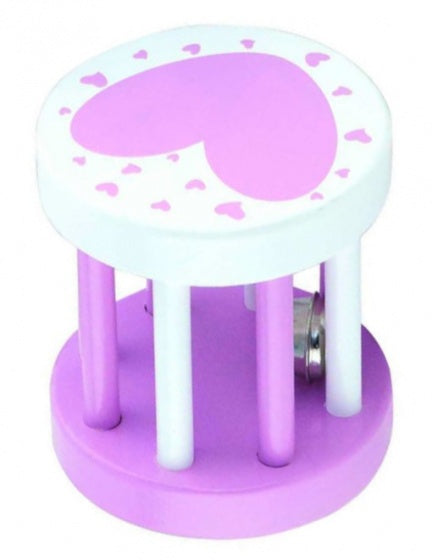 rammelaar met belletje roze 9 cm