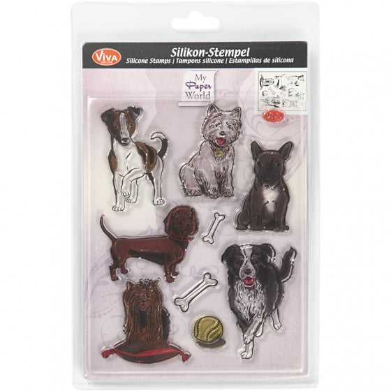 stempels honden siliconen 14 x 18 cm