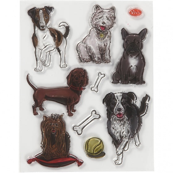 stempels honden siliconen 14 x 18 cm