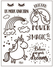 stempels unicorn siliconen 14 x 18 cm