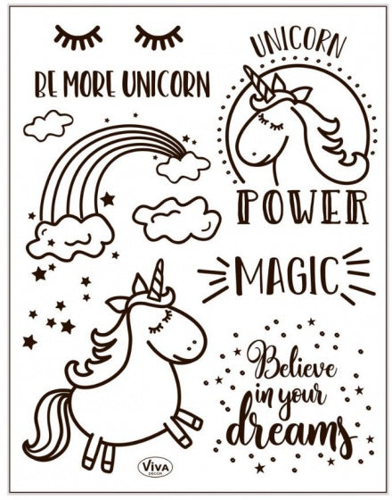 stempels unicorn siliconen 14 x 18 cm
