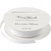 decoratielint Grosgrain 5 mm / 15 meter wit