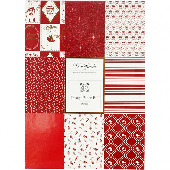 designpapier blok Kerstmis 21 x 30 cm 24 vellen