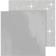 dubbel designpapier glitter/lak grijs 30