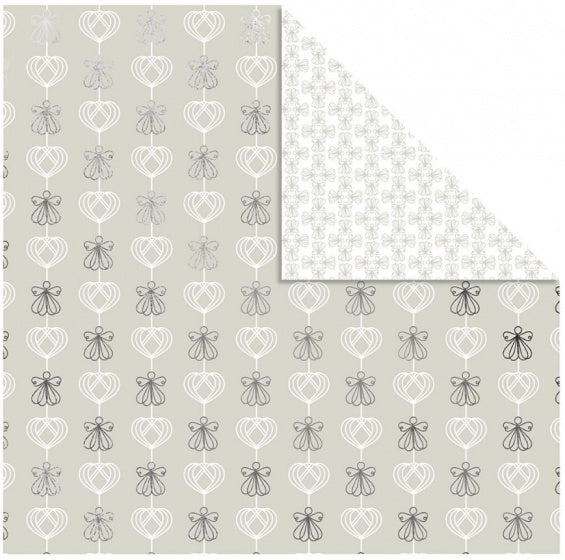 dubbelzijdig designpapier hart en strik 30
