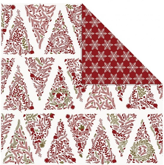 dubbelzijdig designpapier kerstbomen 30
