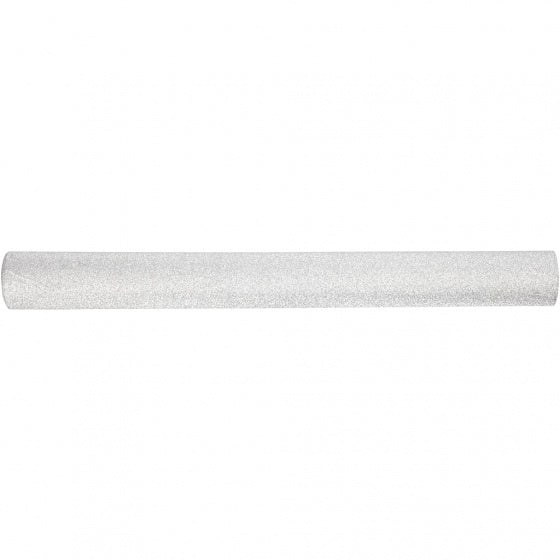 glitterfolie zilver rol 35x200cm