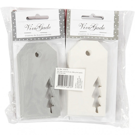 labels kerstboom 90 stuks 5 x 10 cm multicolor karton