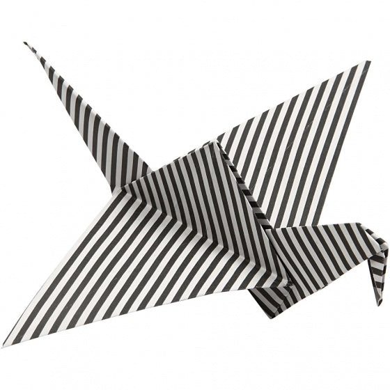 origamipapier 10 x 10 cm wit/grijs 50 vellen