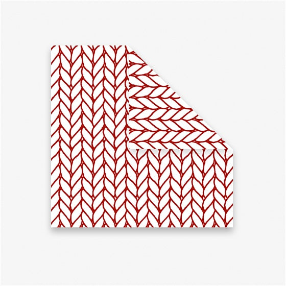 origamipapier 10 x 10 cm wit/rood 40 vellen
