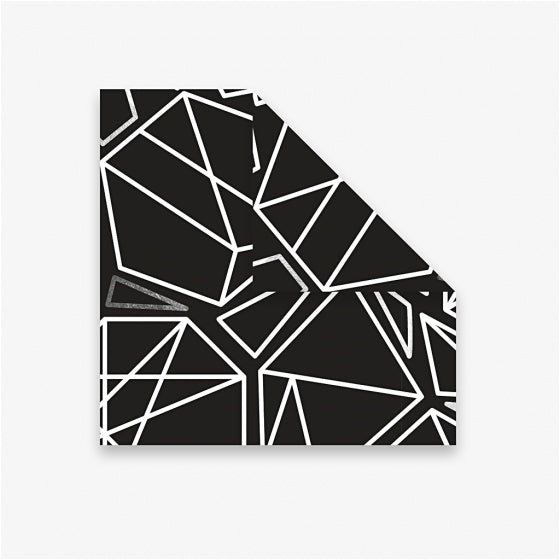origamipapier 10 x 10 cm wit/zwart 40 vellen