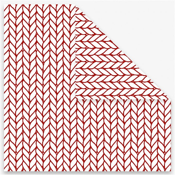 origamipapier 15 x 15 cm wit/rood 40 vellen