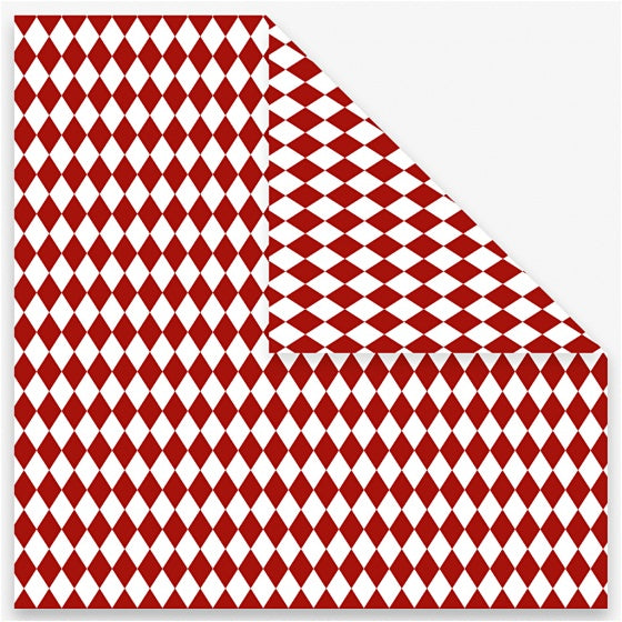 origamipapier 15 x 15 cm wit/rood 40 vellen