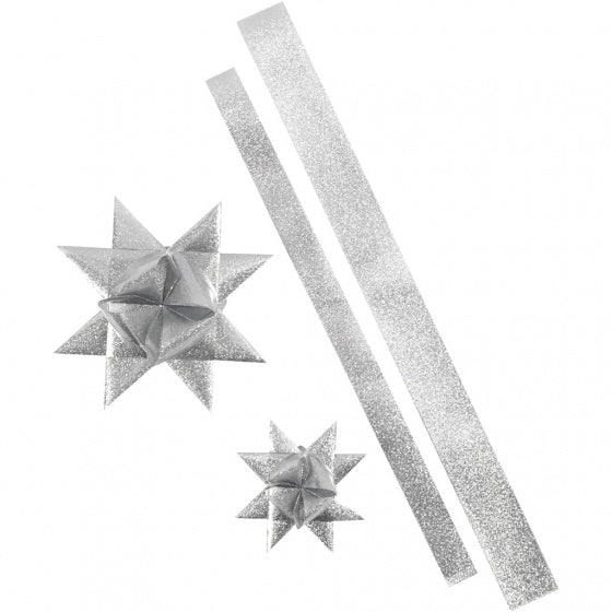 sterstroken Outdoor papier 86/100 cm zilver 16 stuks