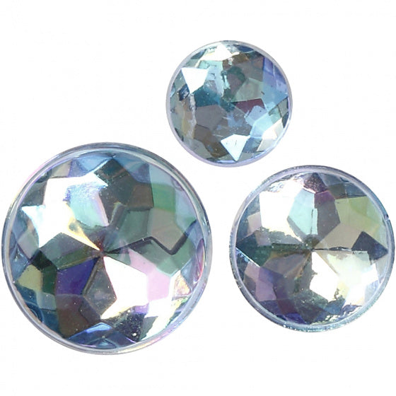 strasstenen blauw 6 + 8 + 10 mm 40 stuks