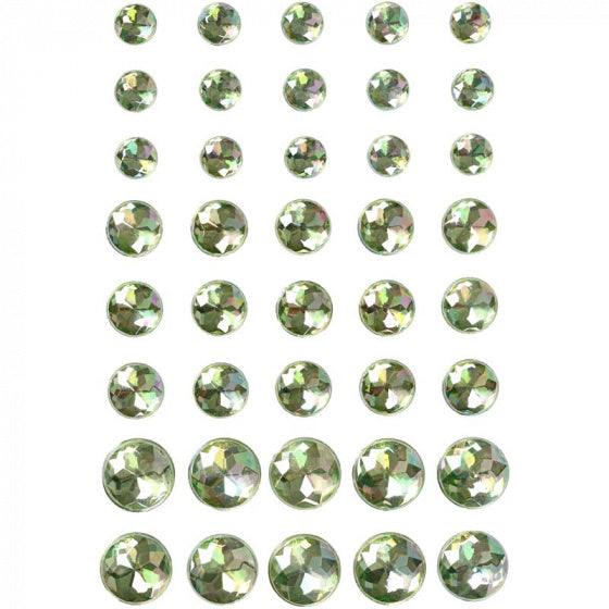 strasstenen groen 6 + 8 + 10 mm 40 stuks