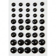 strasstenen zwart 6 + 8 + 10 mm 40 stuks